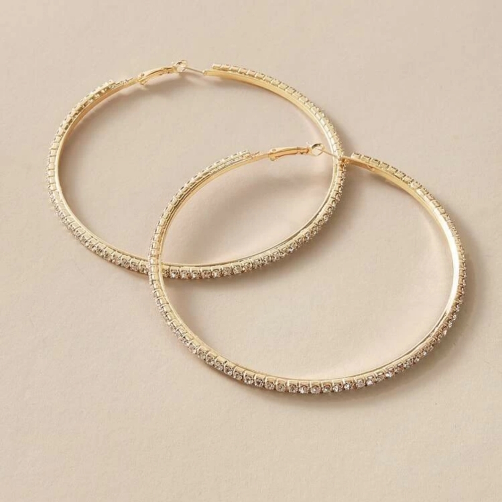 💗Large Rhinestone Hoop Earrings💗